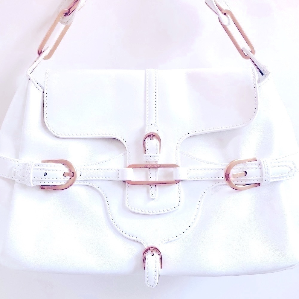 Jimmy Choo authentic  white leather handbag